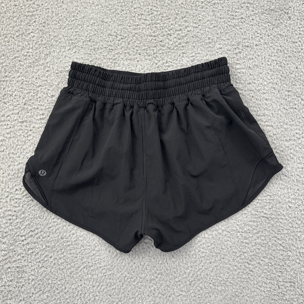 Lululemon Hotty Hot Shorts High Rise 2.5" Black Athletic Athleisure Women's 4 - Picture 2 of 7